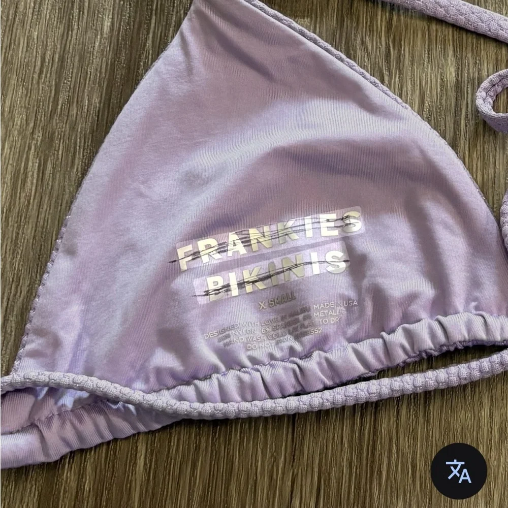 NEW Frankie’s Bikinis Topanga triangle bikini top